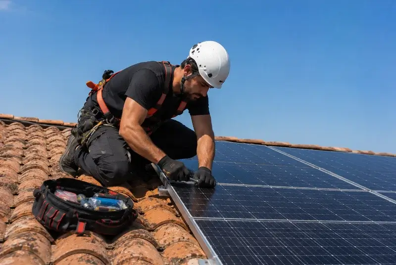 Maintenance et monitoring de panneaux solaires à Lesquin